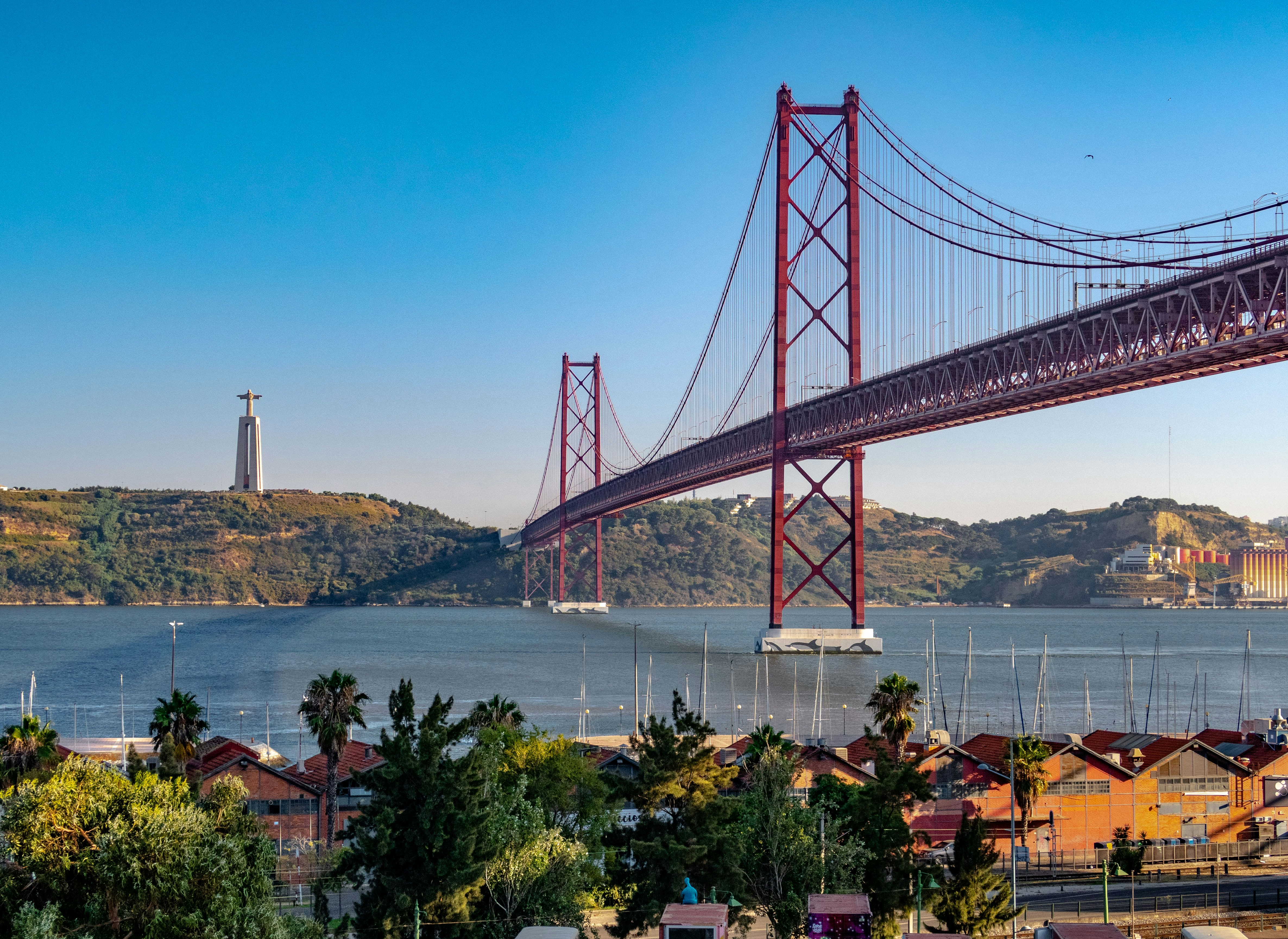 Lisbon's 25 de Abril Bridge over the Tagus river